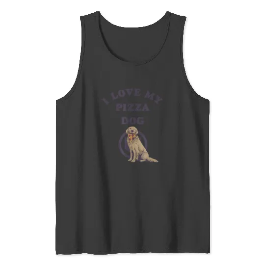 Marvels Hawkeye Disneyss Plus Lucky I Love My Pizza Dog Logo Tank Tops