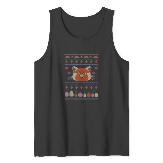 Disneyss And Pixars Turning Red Panda Ugly Christmas Sweater Tank Tops