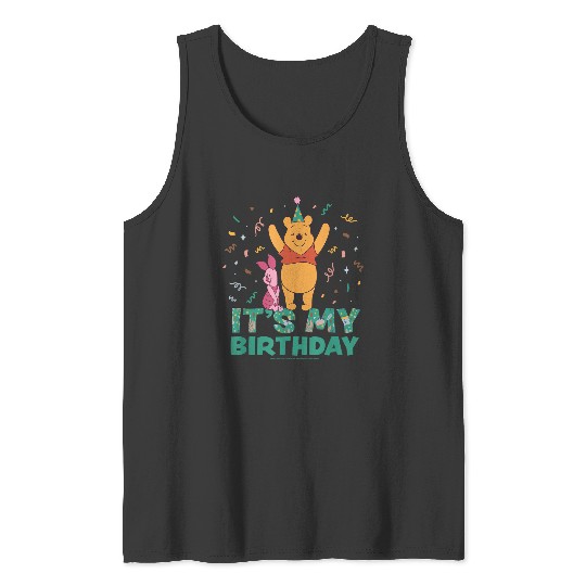 Disney Winnie The Pooh Piglet Its My Birthday Party Tank Tops