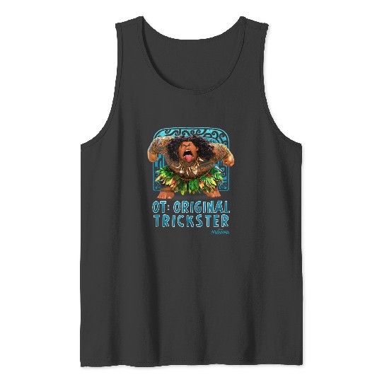 Disney Moana Maui Ot Original Trickster Big Chest Portrait Tank Tops