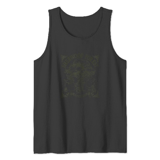 Disney Robin Hood Sherwood Forest Group Shot Logo Tank Tops