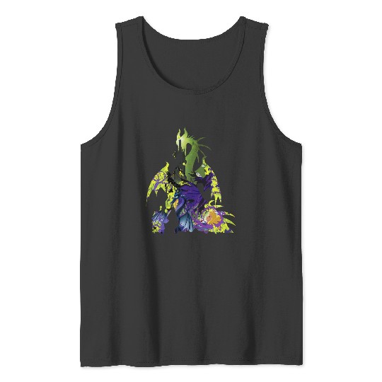 Disney Sleeping Beauty Maleficent Dragon Silhouette Tank Tops