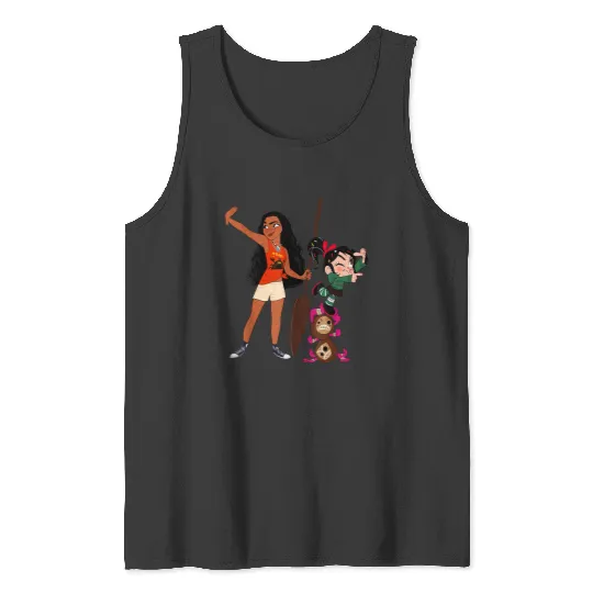 Disneyss Ralph Breaks The Internet Vanellope And Moana Tank Tops