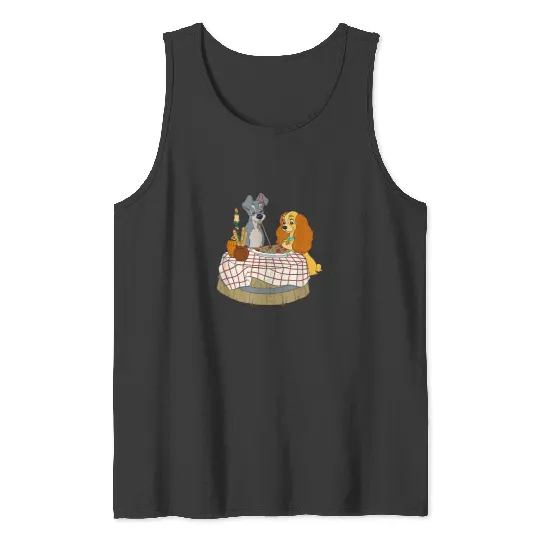 Disney Lady and Tramp Bella Notte Spaghetti TShi Tank Tops