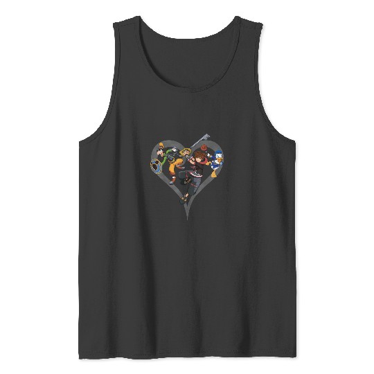 Disney Kingdom Hearts Sora Donald Goofy Action P Tank Tops