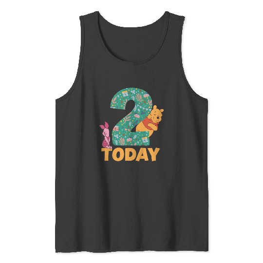 Kids Disney Winnie The Pooh Piglet Birthday 2 Years Old Today Tank Tops
