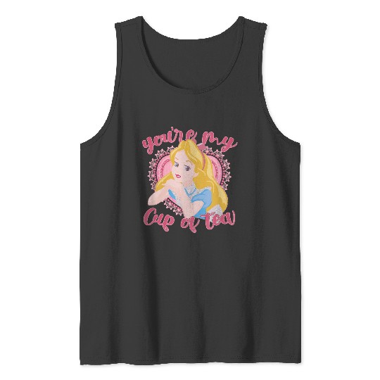 Disneyss Alice In Wonderland Alice Valentine's Day Cup Of Tea Tank Tops