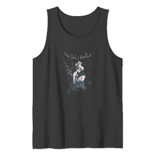 Disneyss Peter Pan Tinker Bell Believe Drawing Portrait Tank Tops