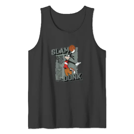 Disneyss Goofy Sports Basketball Slam Dunk Athletic Dept Tank Tops