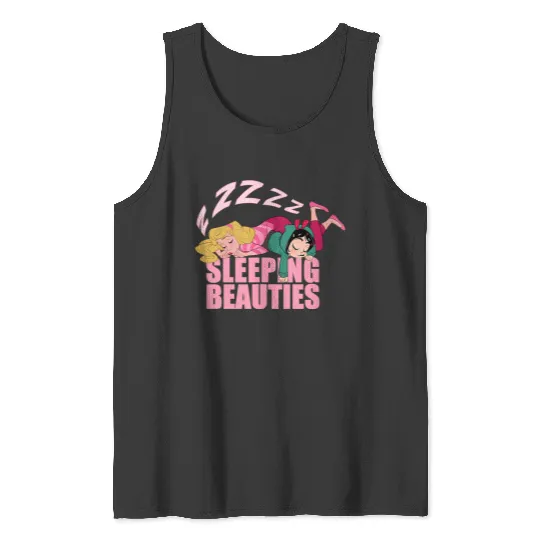 Disneyss Wreck it Ralph Sleeping Beauties Vanellope Aurora Tank Tops