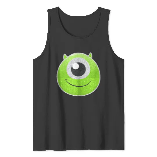 Disneyss Pixars Monsters University Mike Wazowski Big Faces Logo Tank Tops