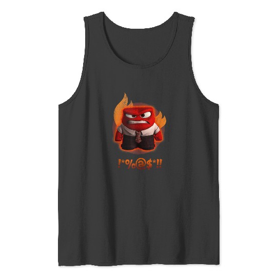 Disneyss Pixars Inside Out Anger Shouting Curses Fiery shots Tank Tops