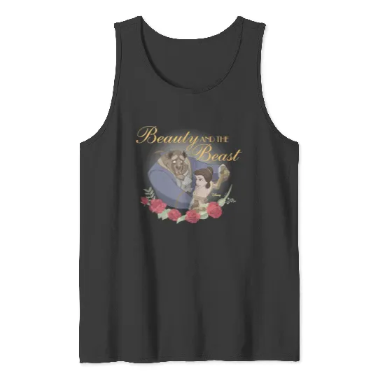 Disneyss Princess Beauty And The Beast Roses Tank Tops