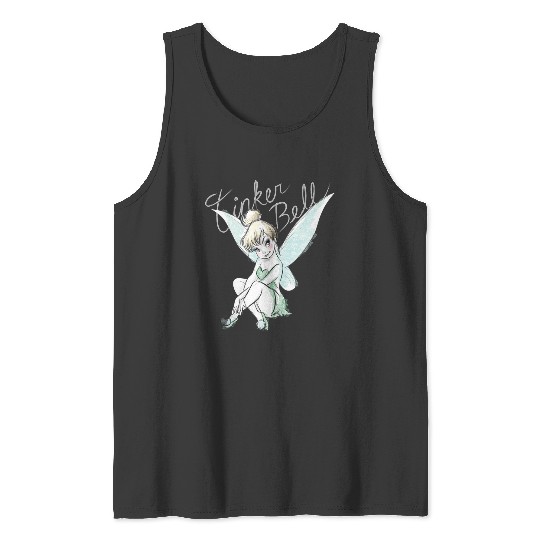 Disneyss Tinker Bell Sitting Tank Tops