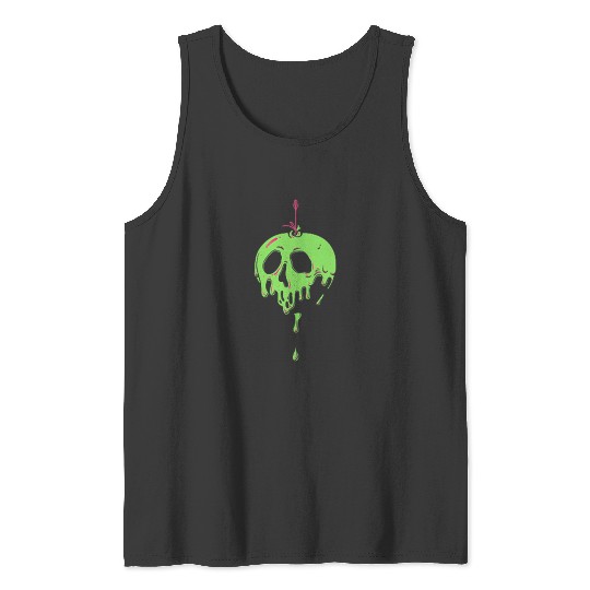 Disneyss Snow White Poison Apple Green Neon Left Chest Pocket Tank Tops
