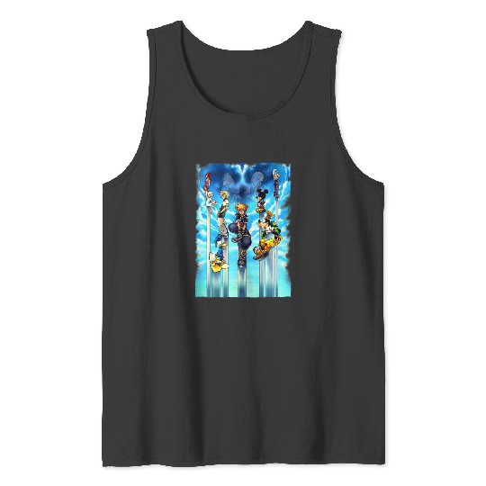 Disneyss Kingdom Hearts Sky Kingdom Group shots Vignette Tank Tops