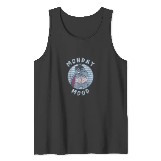 Disney Winnie The Pooh Eeyore Monday Mood  Circl Tank Tops