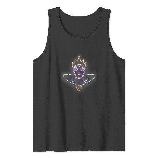 Disneyss Villains Evil Queen Neon Line Art Tank Tops
