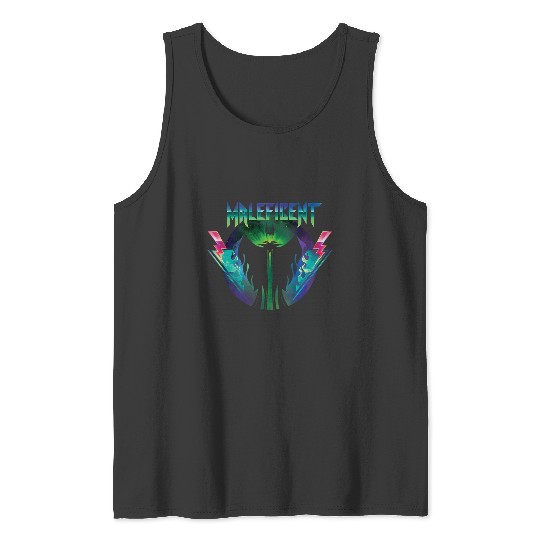 Disney Villains Maleficent 90s Rock Band Neon Tank Tops