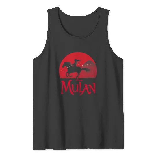 Disney Mulan Live Action Mulan Khan Sunset Silhouette Tank Tops