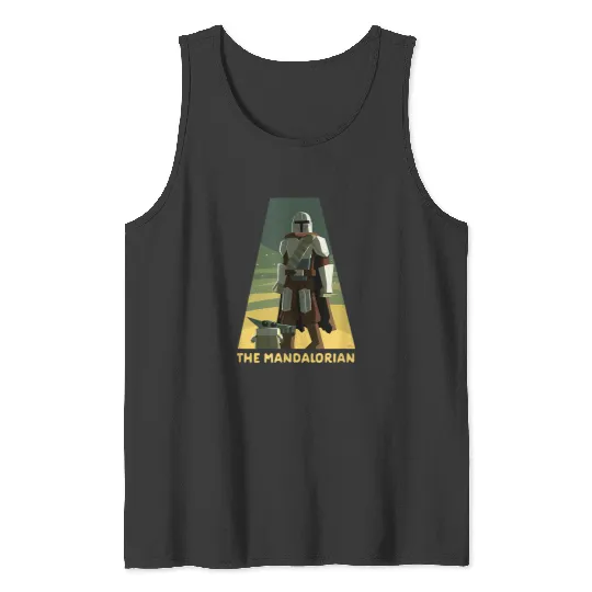 Star Warss The Mandalorian Season 3 Triangle Grogu Disneyss+ Tank Tops