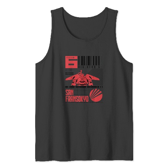 Disneyss Big Hero 6 San Fransokyo Bar Code Poster Tank Tops