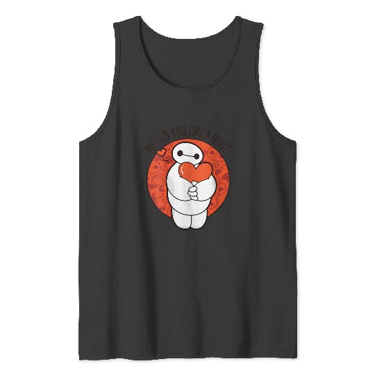 Disneyss Big Hero 6 Valentine's Day Baymax Hug Heart Logo Tank Tops