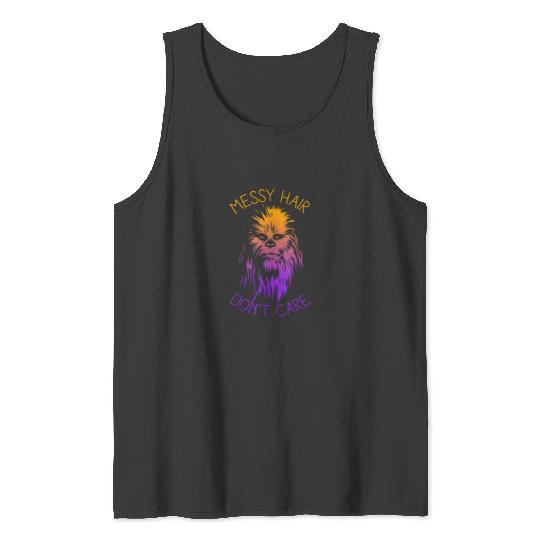 Chewbacca Messy Hair Don't Care Disney+ T-Shirt Tank Tops