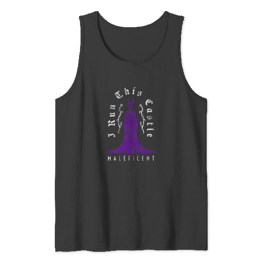 Disney Villains Mothers Day Maleficent Run This Castle Logo Tank Tops