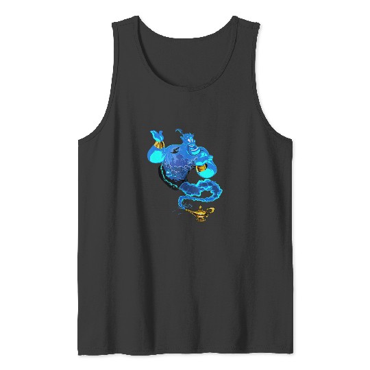Disney Aladdin Genie Portrait Agrabah Fill Tank Tops