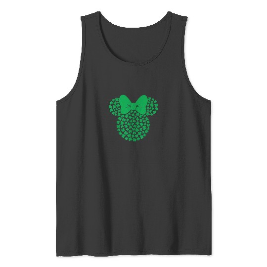 Disney Minnie Mouse Icon Green Shamrocks St. Patrick's Day T-Shirt Tank Tops