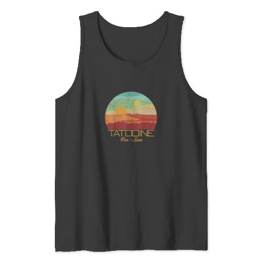 Tatooine Postcard Fun in the Sun Disney+ T-Shirt Tank Tops