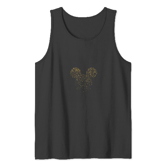 Womens Disney New Year's Mickey Mouse Confetti V-Neck T-Shirt Tank Tops