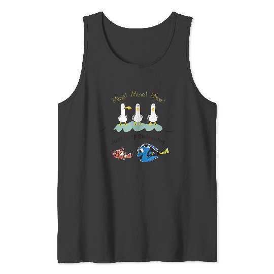 Disneyss Pixars Finding Nemo Mine Mine Mine Just Keep Swimming Tank Tops