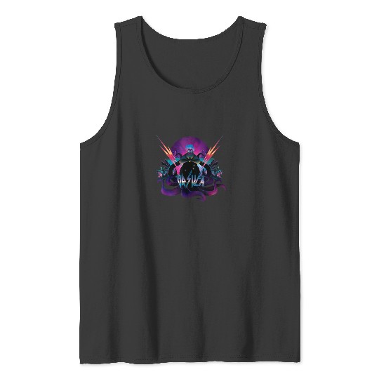 Disney Villains Ursula 90s Rock Band Neon T-Shirt Tank Tops