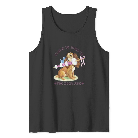 Disneyss Lady And The Tramp Lady Home Is Where The Dogs Are Tank Tops