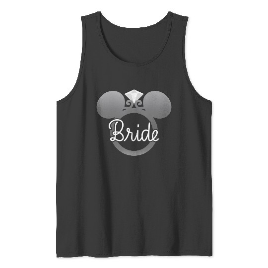 Disney Mickey Mouse Diamond Wedding Engagement Ring Bride Tank Tops