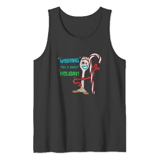 Disneyss Pixars Toy Story Forky Wishing You A Sweet Holiday Tank Tops