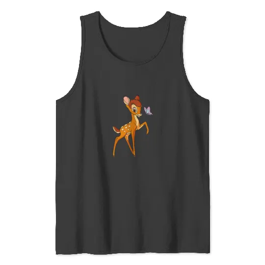 Disney Bambi Young Bambi Classic Cute Happy Pose Tank Tops