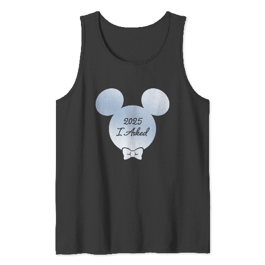 Disney I Asked Proposal Engagement Bow Tie Groom Mickey 25 Tank Tops