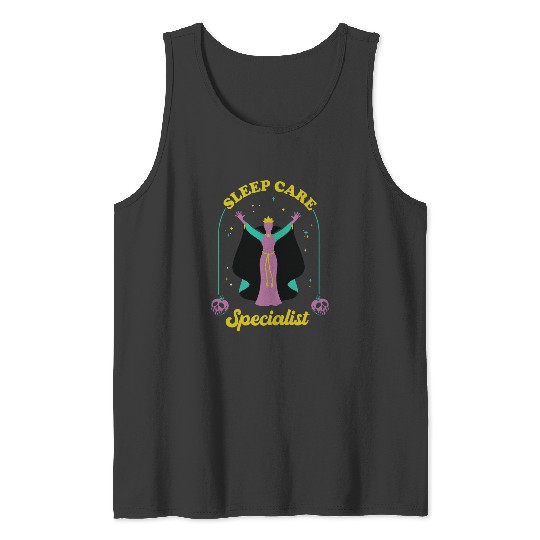 Disney Villains Maleficent Sleep Care Specialist Chest Logo Tank Tops