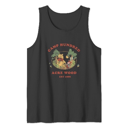 Disney Winnie The Pooh Piglet Walking Camp 100 Acre Wood Tank Tops