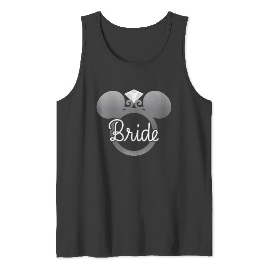 Womens Disney Mickey Mouse Diamond Wedding Engagement Ring Bride Tank Tops