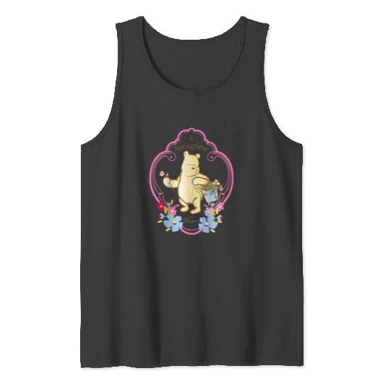 Disneyss Winnie The Pooh A Springstime In Bloom Floral Tank Tops