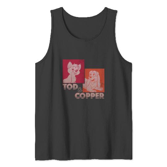 Disney The Fox and the Hounds Tod Copper Retro Tank Tops
