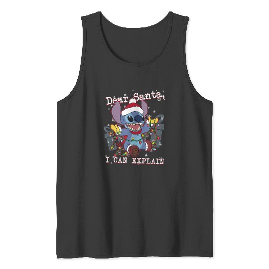 Disney Lilo & Stitch Christmas Dear Santa, I Can Explain Short Sleeve T-Shirt Tank Tops