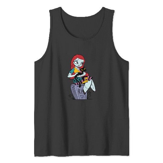 Disney The Nightmare Before Christmas Sally and Cat Tank Tops