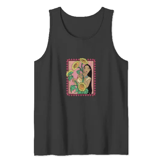 Disney Pocahontas Sunflowers Movie Still Tank Tops