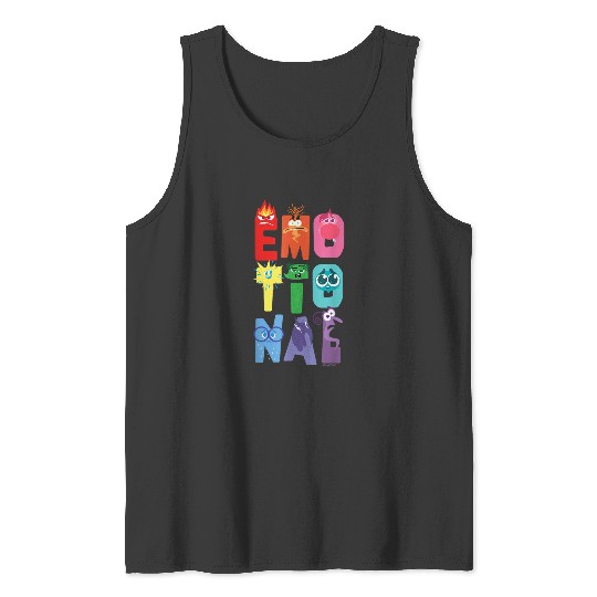 Disneyss And Pixarss Inside Out 2 Letter Emotions Emotional Tank Tops