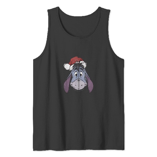 Disney Winnie The Pooh Christmas Eeyore Santa Ha Tank Tops